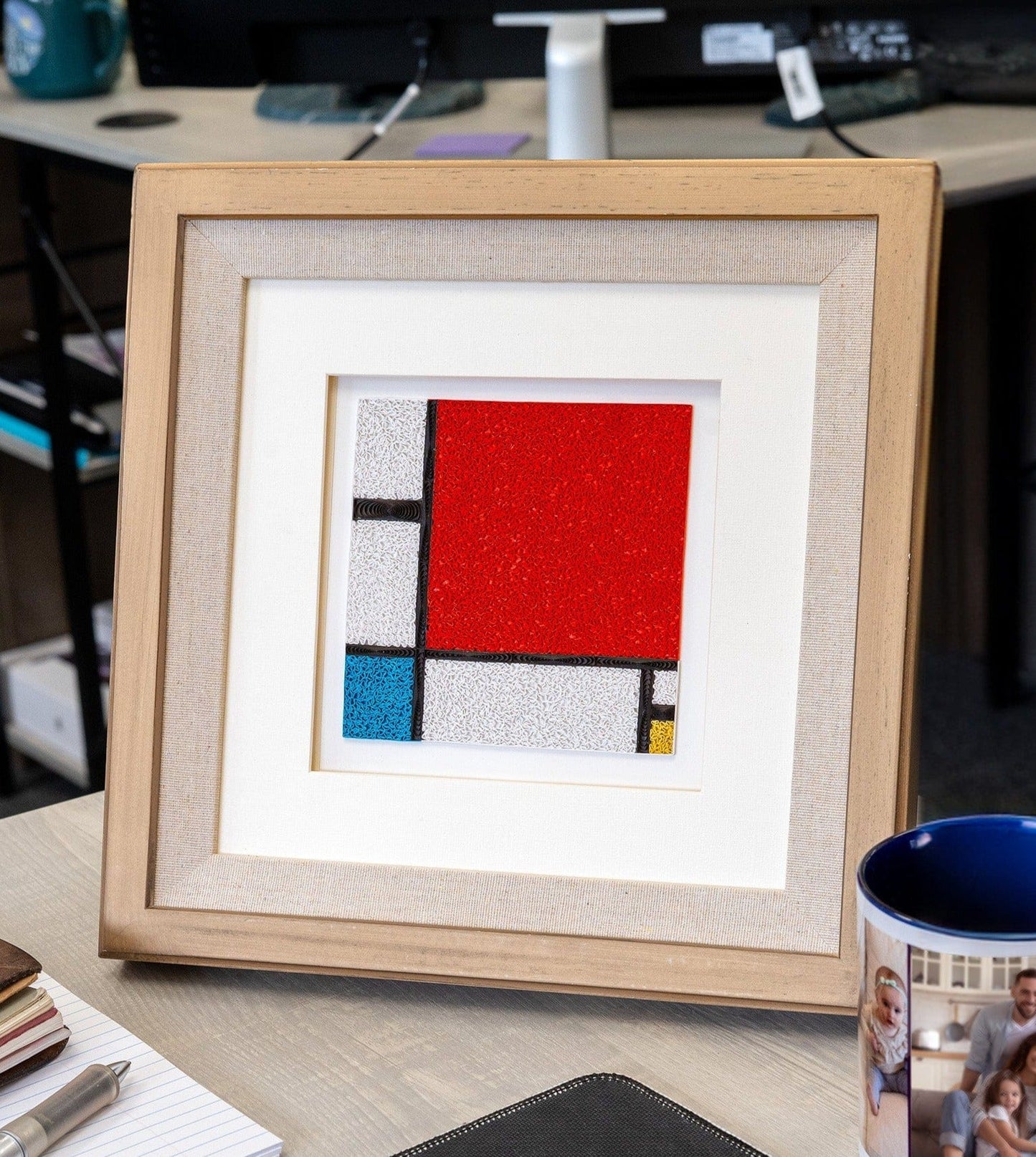 Quilled Artist Series - Composition with Red, Blue and Yellow, Mondrian
