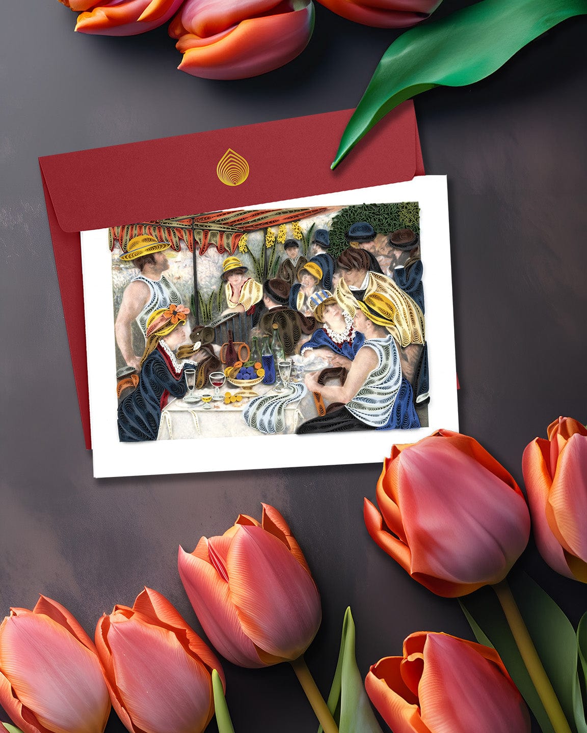 Quilled Artist Series - Luncheon of the Boating Party, Renoir Greeting Card