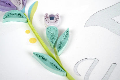 Quilled 25th Wedding Anniversary Card 7143253803087
