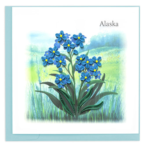 Alaska Forget-me-not Quilling Card