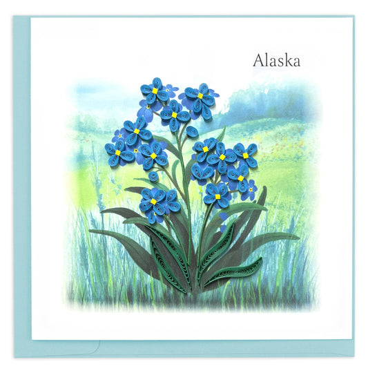 Alaska Forget-me-not Quilling Card