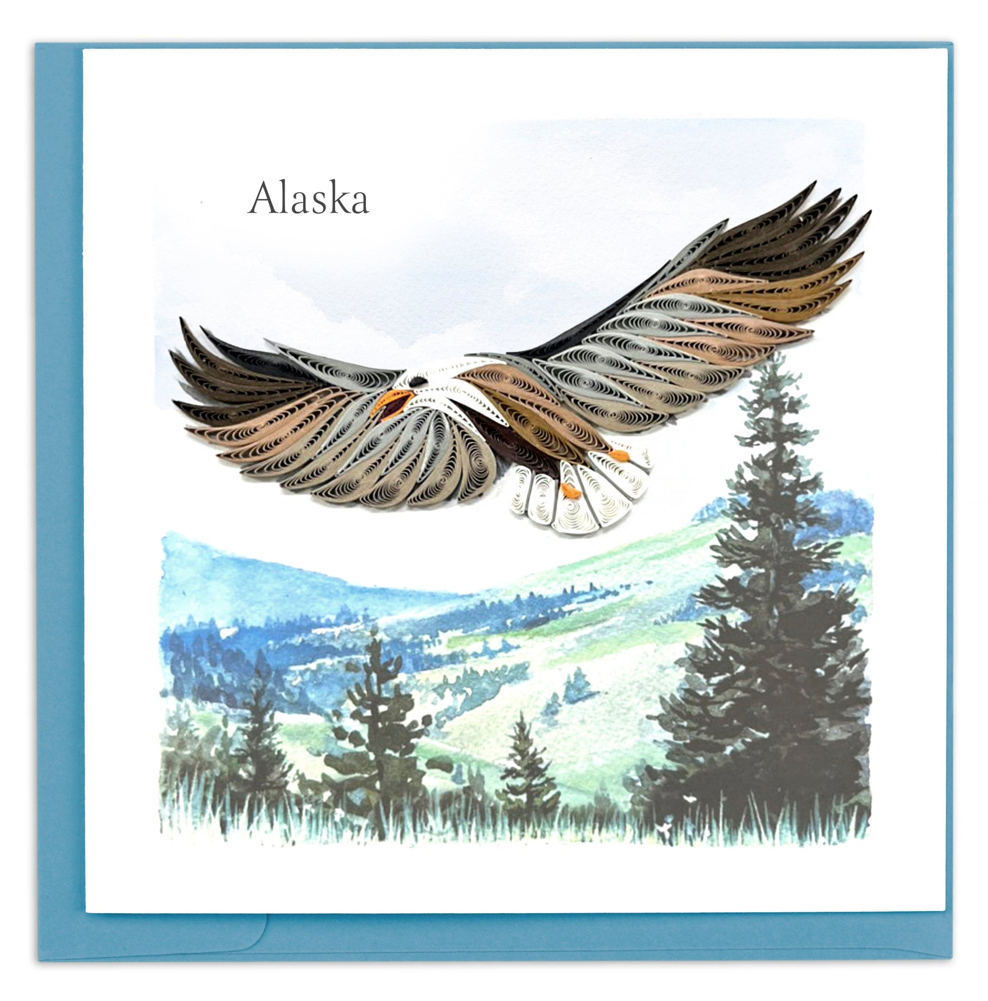 Alaska Soaring Eagle Quilling Card 