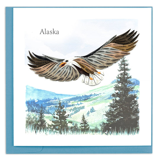 Alaska Soaring Eagle Quilling Card 