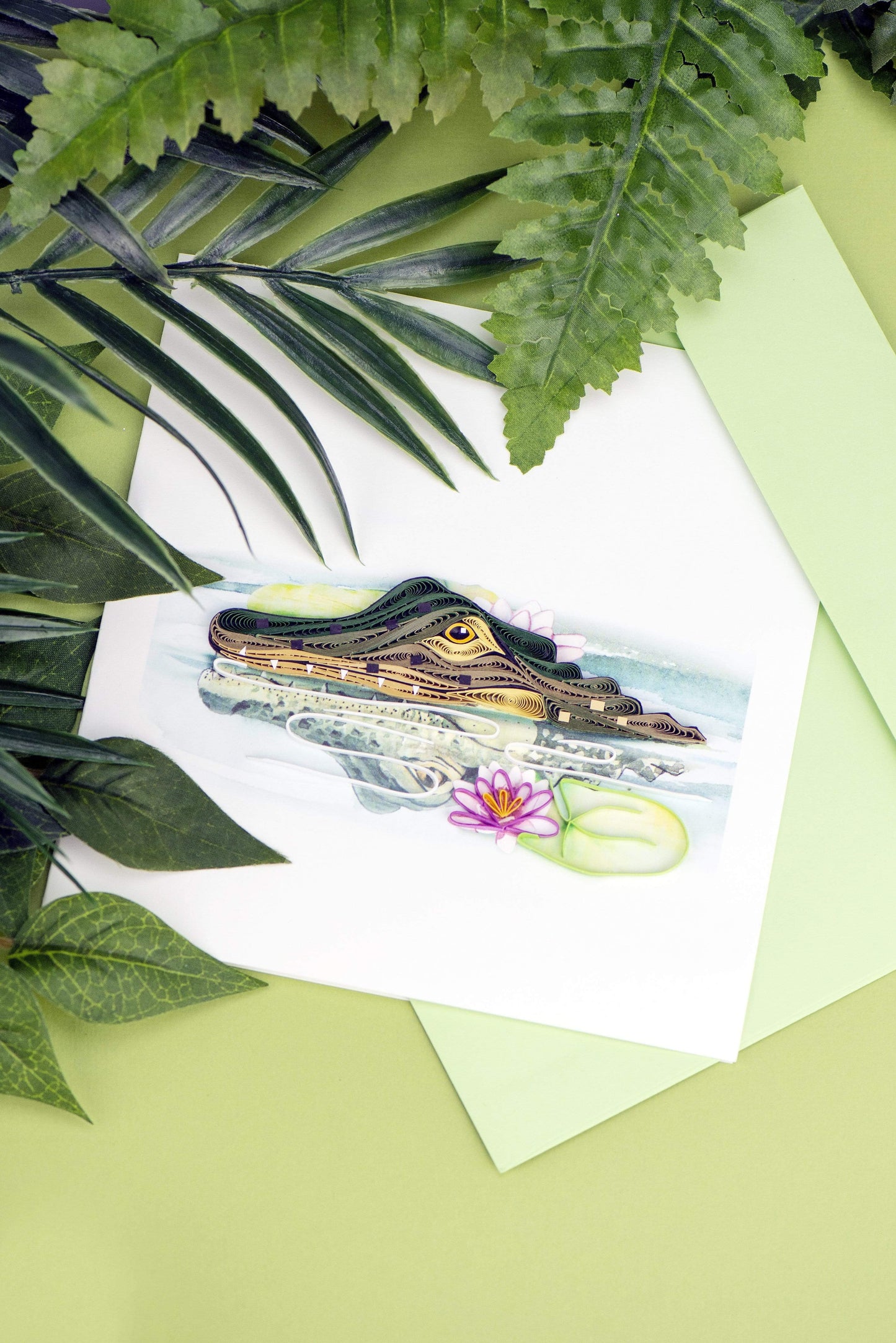 Alligator Quilling Card