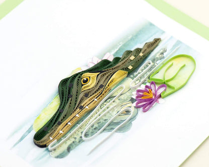 Alligator Quilling Card