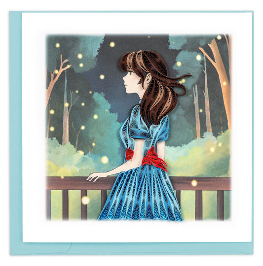 Anime Woman Quilling Card