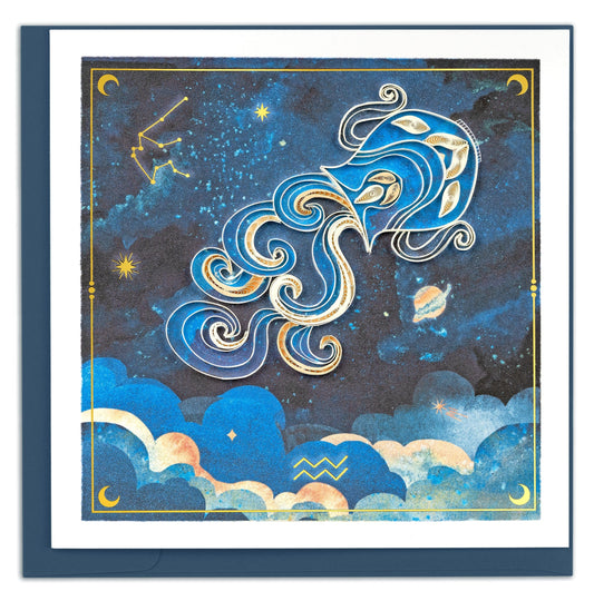 Aquarius Quilling Card