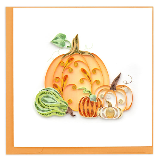 Assorted Pumpkins Quilling Card