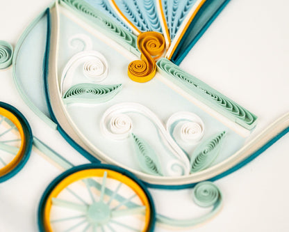 Baby Buggy Quilling Card