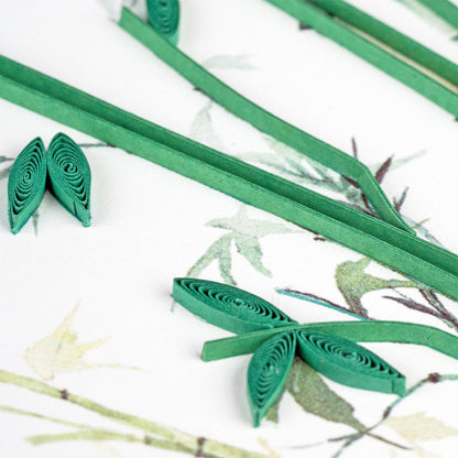 Bamboo & Birds Quilling Card