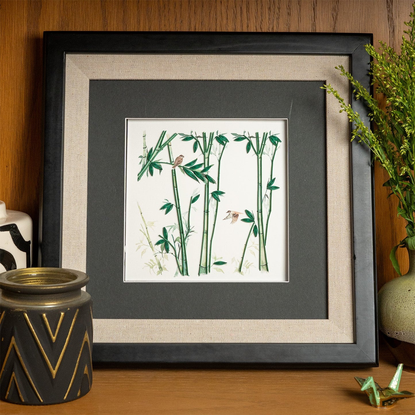 Bamboo & Birds Quilling Card
