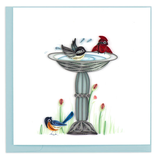 Bird Bath Quilling Card 