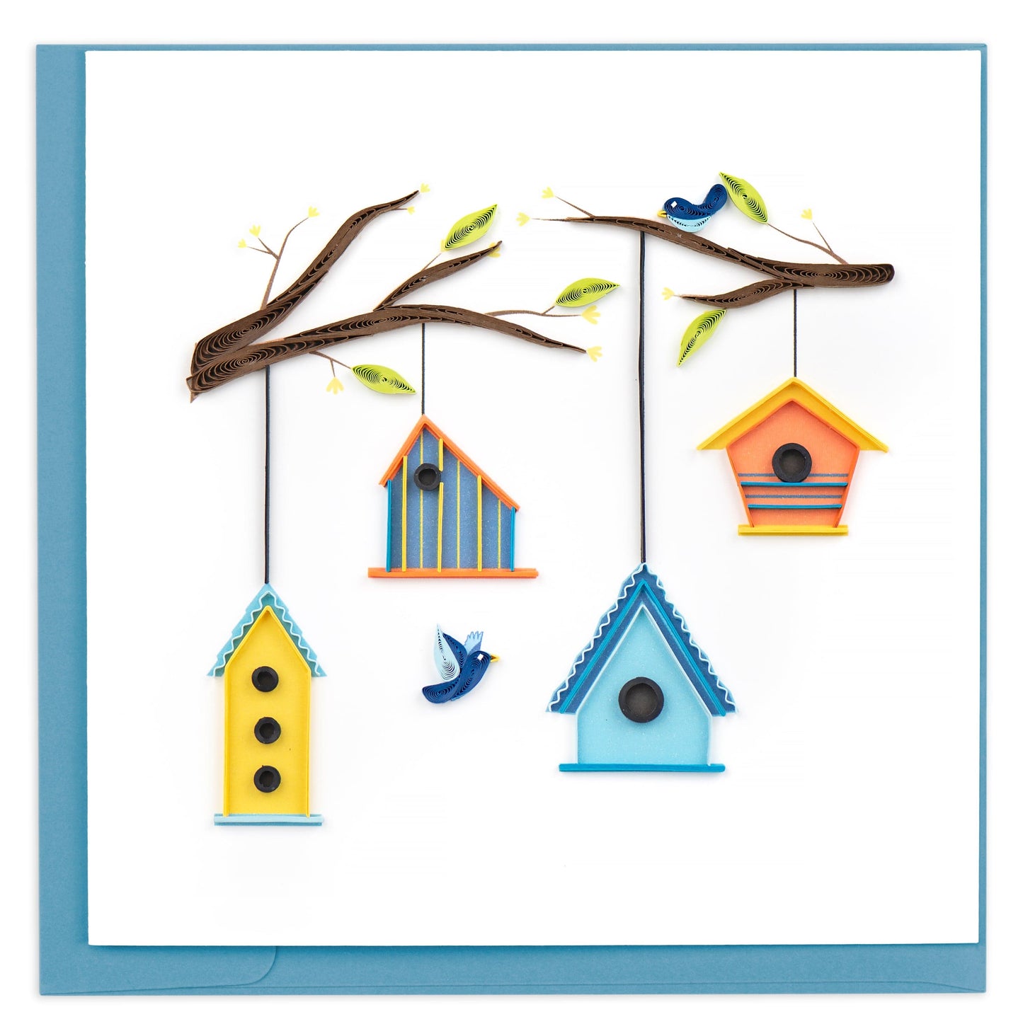 Birdhouse Tree Quilling Card 