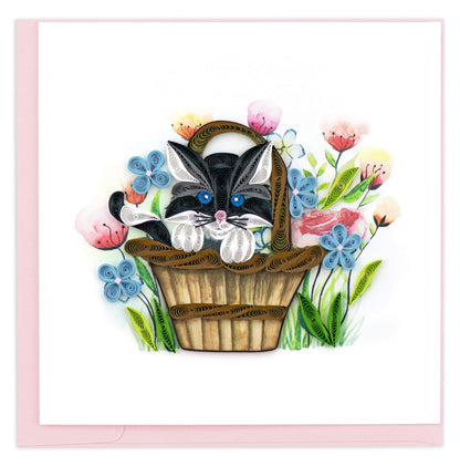 Black Kitten Quilling Card
