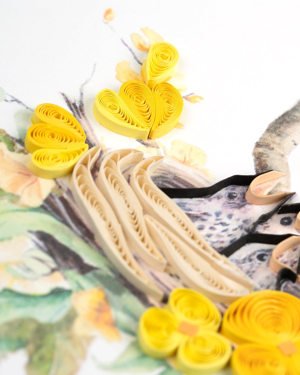 Bluebird & Babies Quilling Card