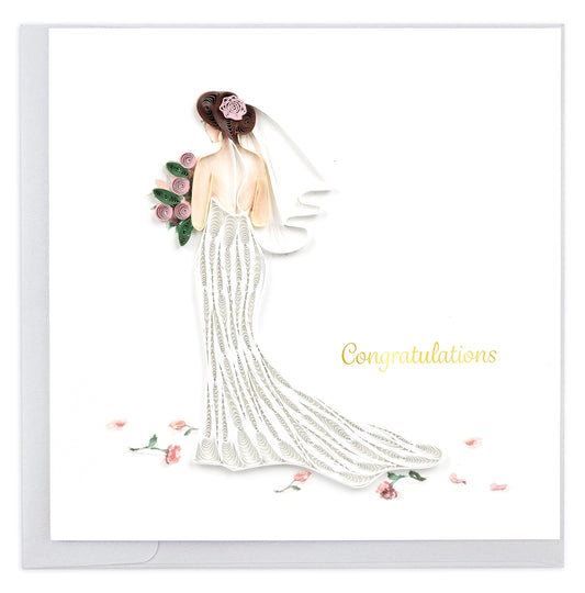 Quilled Bride-to-be Greeting Card 7206258180175