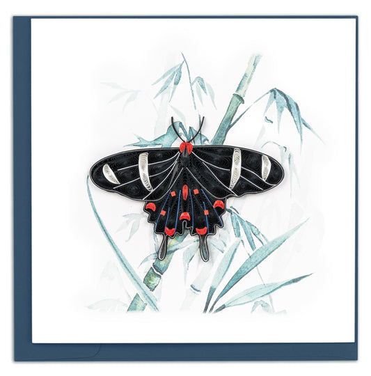 Butterfly on Bamboo Quilling Card