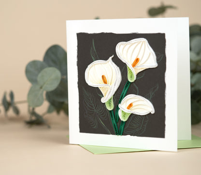 Calla Lily Quilling Card