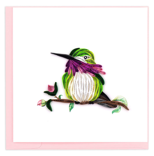 Calliope Hummingbird Quilling Card 