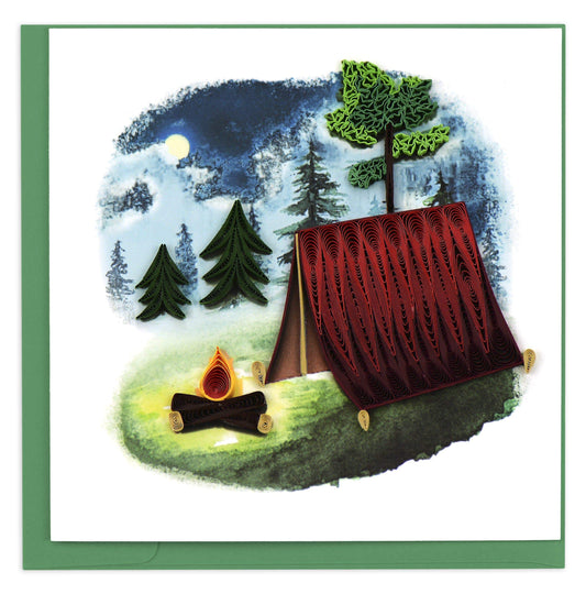 Camping Quilling Card
