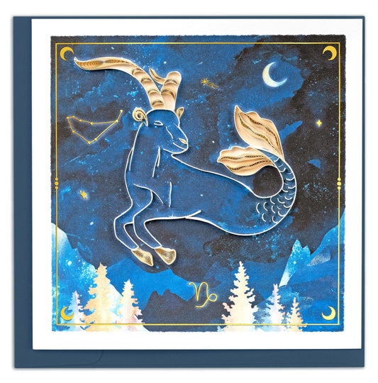 Capricorn Quilling Card