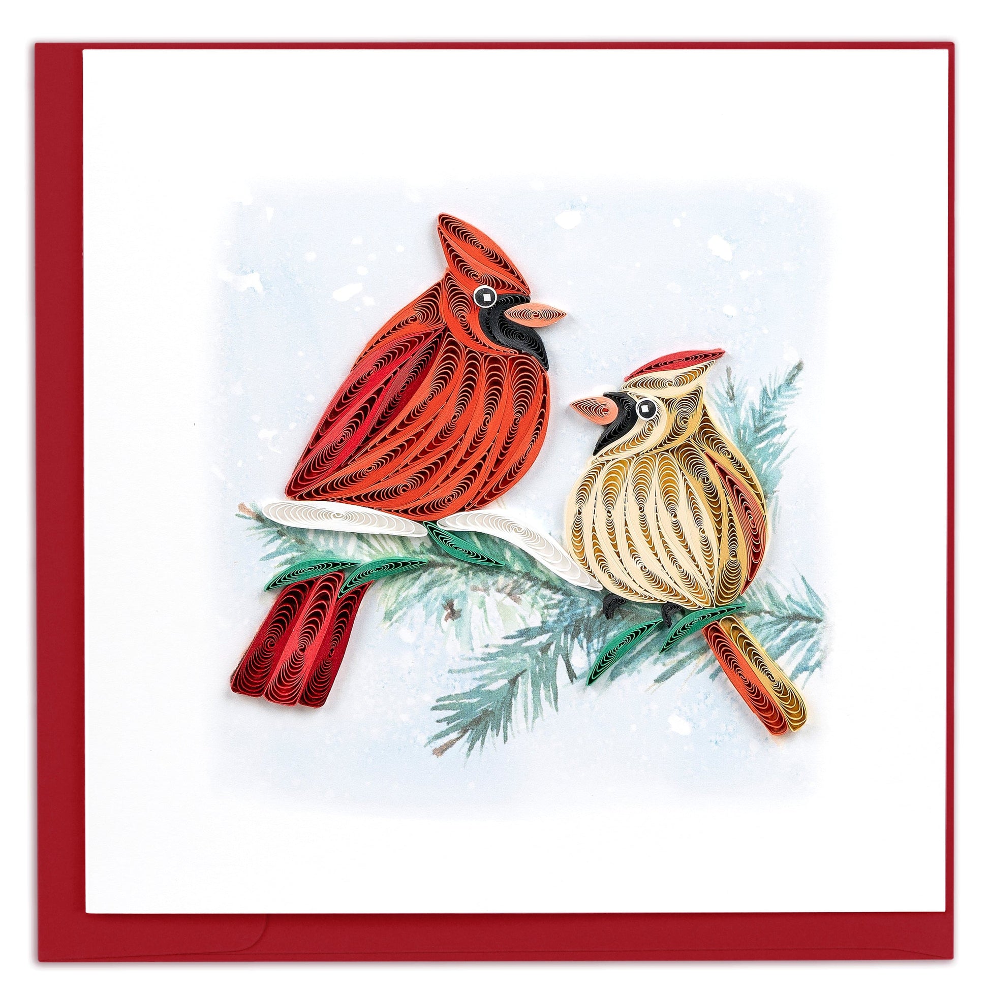 Cardinal Pair Quilling Card 