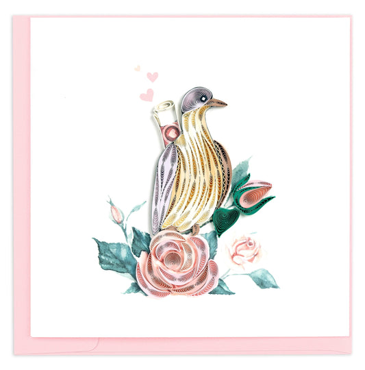 Carrier Pigeon Love Letter Quilling Card