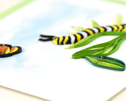 Caterpillar Quilling Card