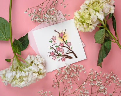 Cherry Blossoms Quilling Card
