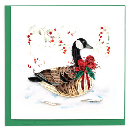 Christmas Goose Holiday Quilling Card