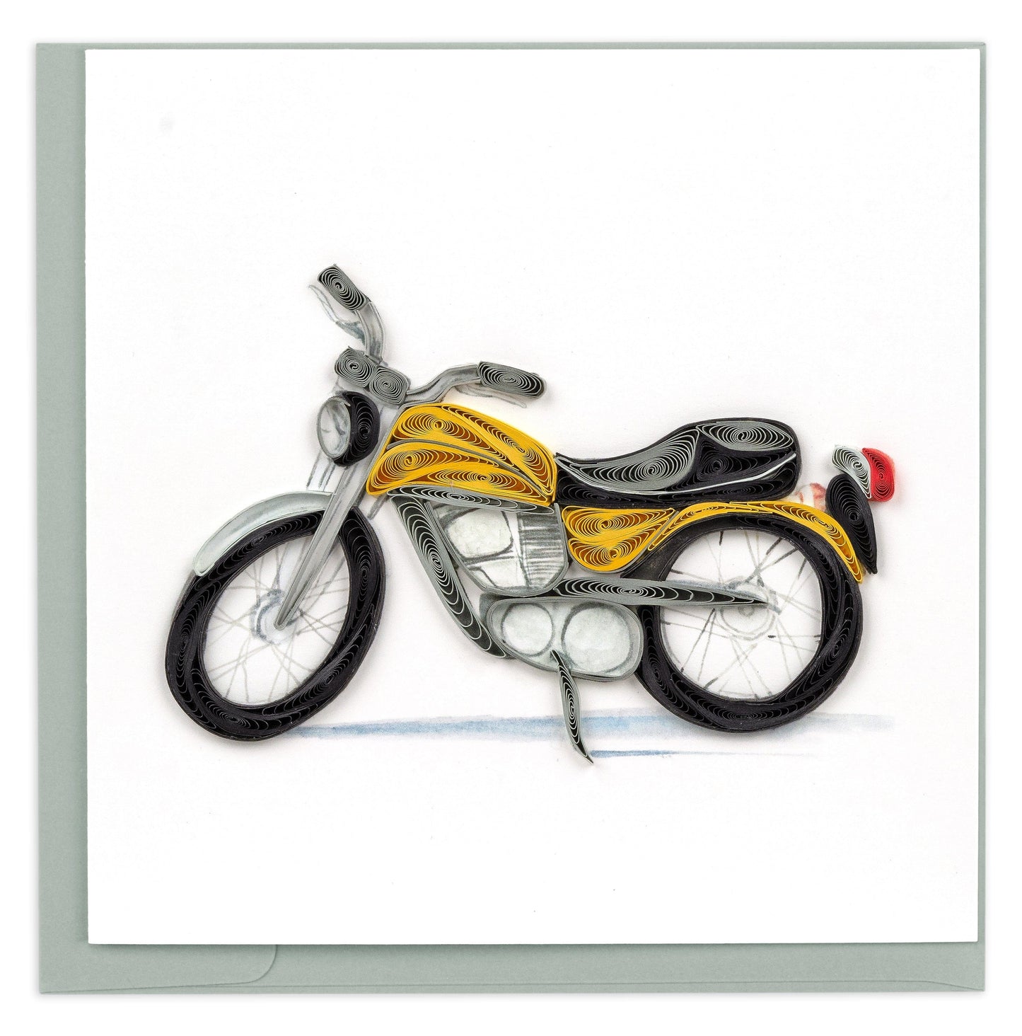 Classic Motorcycle Quilling Card