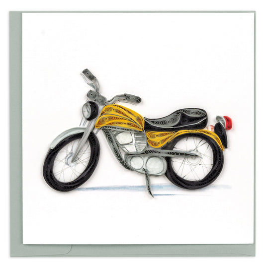 Classic Motorcycle Quilling Card