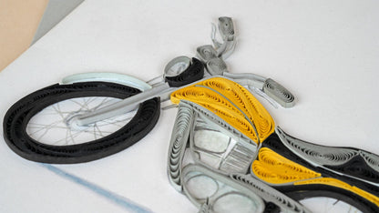Classic Motorcycle Quilling Card