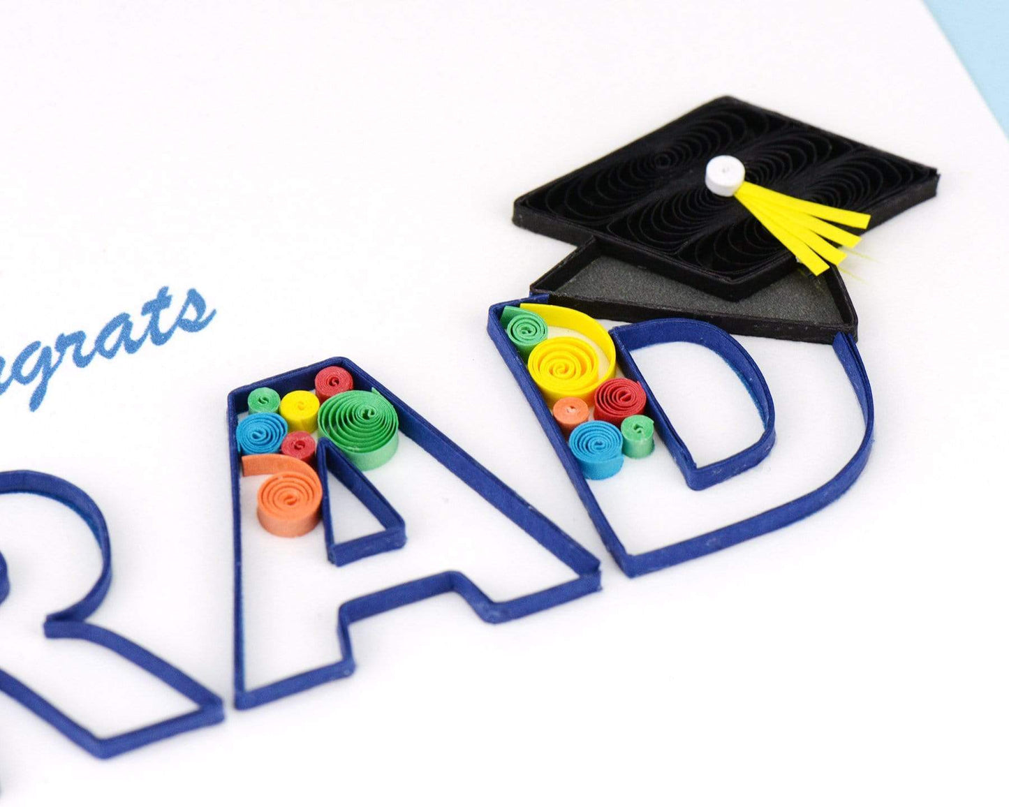 Congrats Grad Swirl Quilling Card