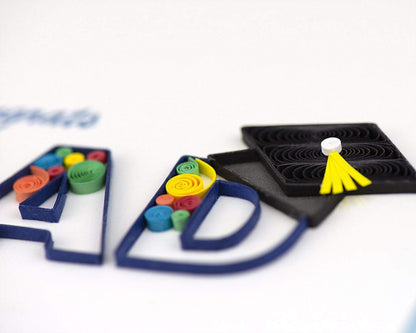 Congrats Grad Swirl Quilling Card