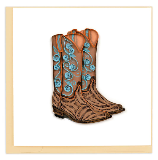 Cowboy Boots Quilling Card