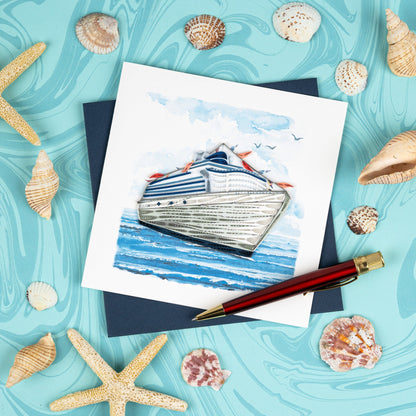 Cruise Ship Quilling Card