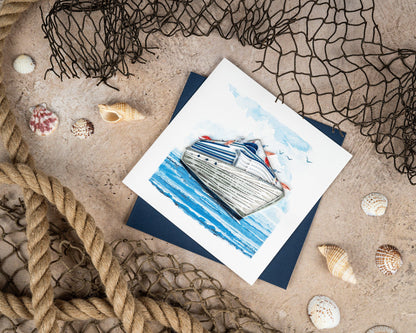 Cruise Ship Quilling Card