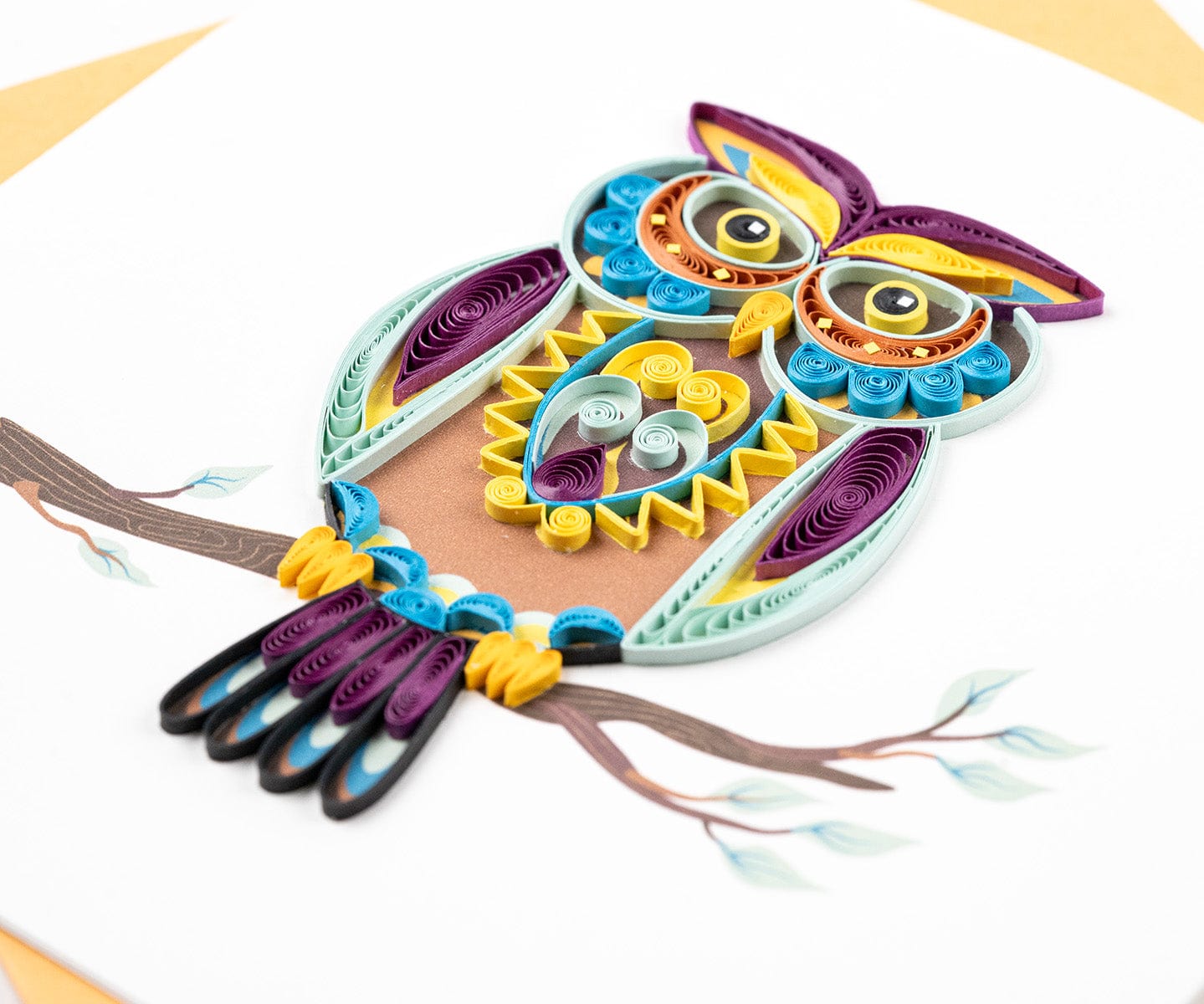 Decorative Owl Quilling Card 