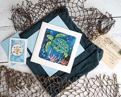 Decorative Sea Turtle Quilling Card