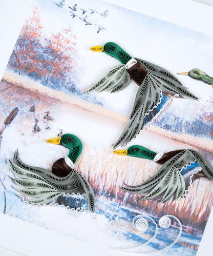 Duck Migration Quilling Card 
