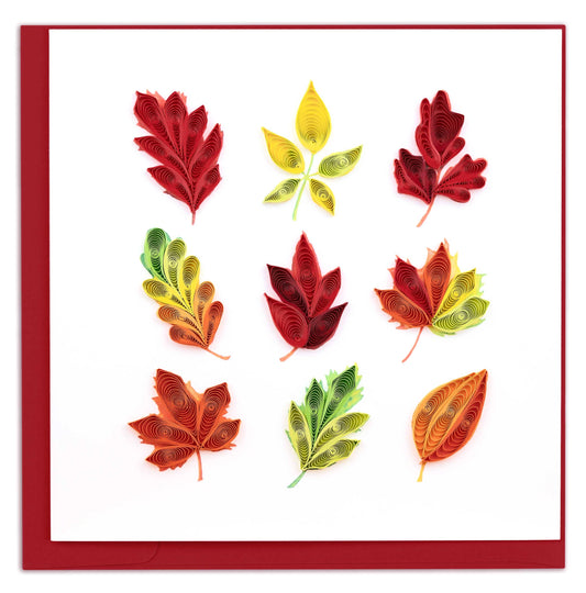 Fall Foliage Leaves Quilling Card