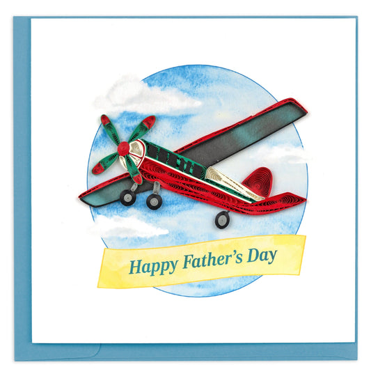 Father's Day Vintage Airplane Quilling Card