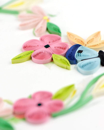 Floral Heart Wreath Quilling Card