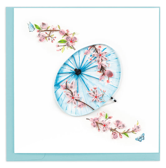 Floral Umbrella Quilling Card