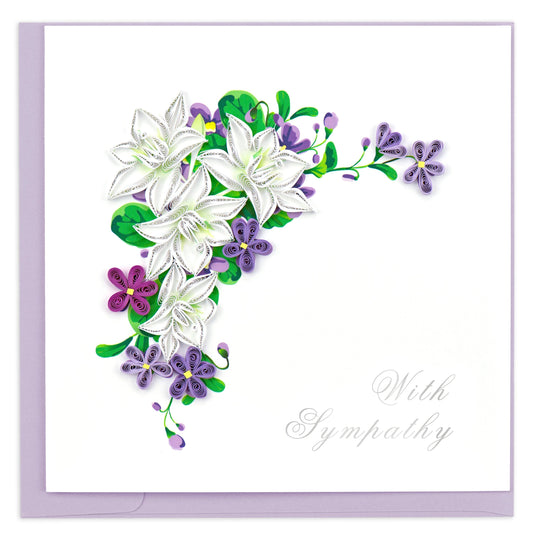 Flower Sympathy Quilling Card
