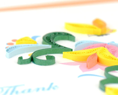 Flower Wreath Thank You Quilling Card