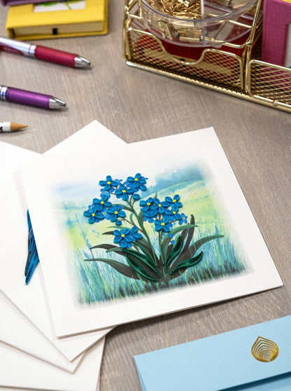 Forget-me-not Quilling Card