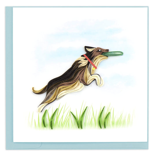 Frisbee Dog Quilling Card