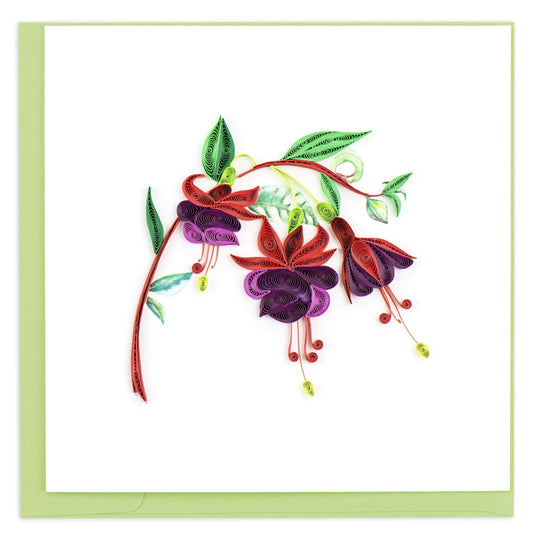Fuchsia Quilling Card